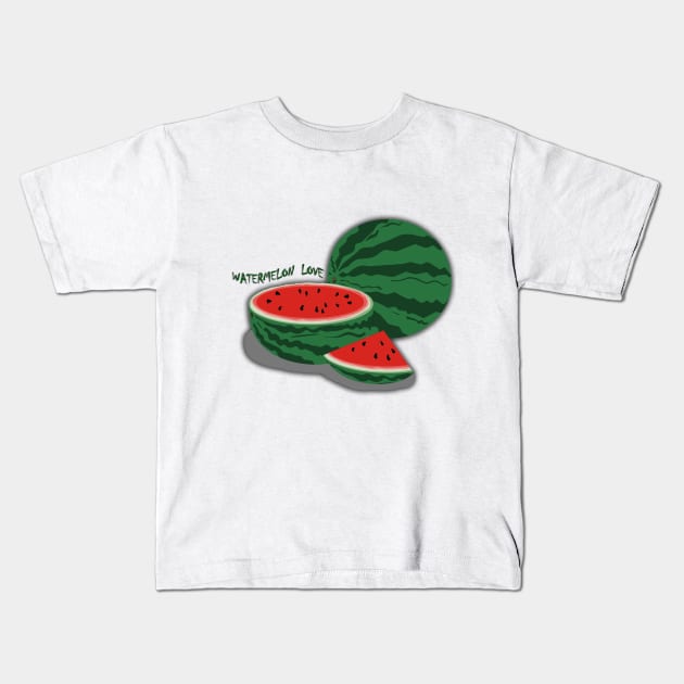 watermelon Kids T-Shirt by D_creations